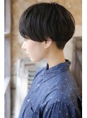 【+～ing 】厚めバング黒髪ベリーショート裾刈り【柳沼くるみ】