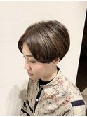 ニュアンスハイライト＋ハンサムショート