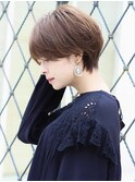 耳掛けショート/大人可愛い/ショートボブ/ハンサムショート/江角