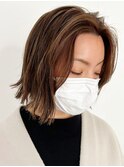 外ハネボブフレーミングカラー