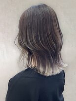 アース 菊名店(HAIR&MAKE EARTH) 20代30代大人かわいい裾カラーホワイトベージュミディアムくびれ