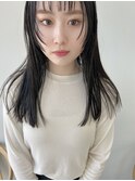 10代20代30代大人かわいい韓国風ブルーブラックフェイスレイヤー