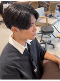 前下がりセンターパート