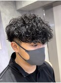 外国人風刈り上げツーブロックスペインカールパーマ &nbsp;h