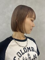 フォト イケブクロ(foto IKEBUKURO)&nbsp;ミニボブボブ切りっぱなしボブミルクティーベージュmoeka