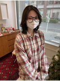 小顔似合わせカットグレージュ透明感艶感カラーくびれレイヤー