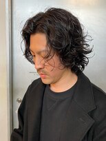【ステップボーンカット】メンズミディアムパーマ