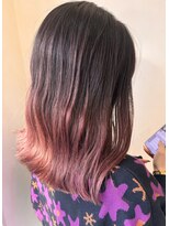 ヘアーデザイン ラクーナ(hair design La cuna) 裾カラーxピンク