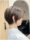 ウェーブミディアム似合わせカットメルティカラーショート/柏柏