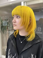 シーン(seen)&nbsp;【ハッシュカット×イエロー】クラゲウルフカット中性ウルフ