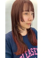 シア(sia) フェイスレイヤー/二段階レイヤー/ピンクブラウン