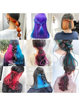 シーン(seen) ○美髪イメチェンイヤリングカラーインナーカラー派手髪ウルフ