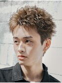天神大名スパイキーショートツイストスパイラルパーマフェード