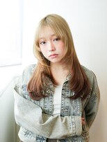 ルフュージュ バイ プロデュース 相模大野店(Refuge by Produce)&nbsp;シースルーバング/ロングレイヤースタイル