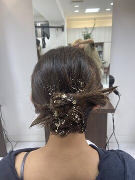 美容室 パペポ(PAPEPO) シンプルヘアセット　金粉添え　ヘアアレンジ