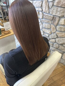 サクラ ビューティー ガーデン(SAKURA Beauty garden) 髪質改善OVERicsストレート/オリーブブラウン/ロングヘア