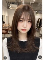 ケシキ 表参道 原宿(kesiki.)&nbsp;ミディアムレイヤー/顔周りレイヤー/ハッシュカット/韓国へア