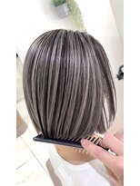 アッシュ 大宮店(Ash)&nbsp;グレージュハイライトバレイヤージュ/ボブ