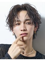 リップスヘアー 渋谷 annex(LIPPS hair)&nbsp;渋谷メンズパーマシャドウパーマセンターパートウルフ