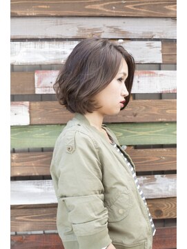 アグランテトラ 野田阪神店(a Gland tetra) 大人キレイゆるカールボブ×タンバルモリ【aGland 野田阪神】