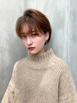 ケアリー 武蔵小杉(Carelly)&nbsp;フェザーバングカーキグレージュ大人かわいいマッシュショート