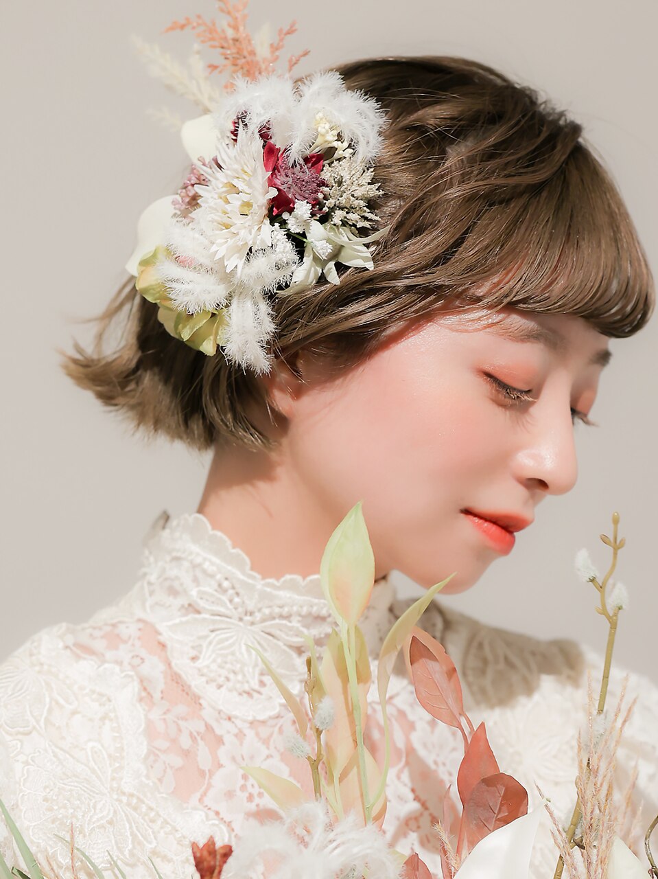 ボブの花嫁ヘアアレンジ】結婚式や前撮りのウェディングヘア
