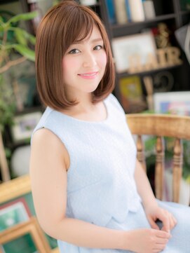 カバーヘア イヴ 戸頭店(COVER HAIR EVE) 斜めバング大人ハイライト小顔前下がりボブc5戸頭20代30代40代