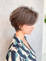 30代/40代/50代・絶壁解消・小顔前下がりショートボブ【中村】