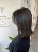 大人女性◆艶レイヤー前髪ピンクベージュ 髪質改善 縮毛矯正