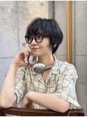 デジタルパーマレイヤーカット顔周り前髪ショートボブ/横浜