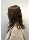 参拾40代外ハネミディアムレイヤー髪質改善酸性ストレート