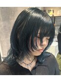 ブリーチ2回。エメラルド系 冬のマーメイドカラー【L'wis乙津】