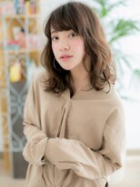 プリモア サロン ハナレ 綾瀬(primoA salon HANARE) 綾瀬/髪質改善/斜めバング☆マロンベージュ!ウェーブミディアムj