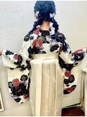 卒業式☆『袴着付け＋ツイン編みおろし』抜群に可愛い♪(^○^)