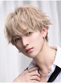 韓国マッシュ【緩めスパイラル】ミルクティーベージュカラー