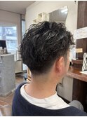 ツイストスパイラルパーマ/オールバック