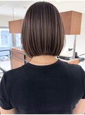ハイライトバレイヤージュダブルカラーショートカット30代40代