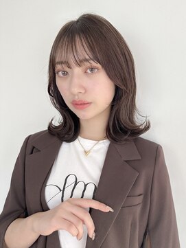 バイオレット 栄店(Violet) 10,20代☆フェイスレイヤー/ぱっつん前髪/くすみベージュカラー