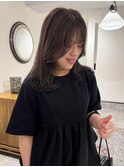 くすみベージュ/セミロング