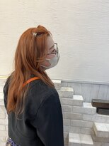 ラ ポルト ドゥ サワ(La Porte de SAWA)&nbsp;長野市美容室/ブリーチ1回から創れるオレンジベージュ☆