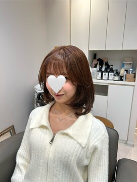 30代ひし形ボブ大人可愛いボブレイヤー