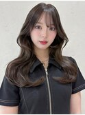 【暗めカラー】グレージュ×巻ける縮毛矯正