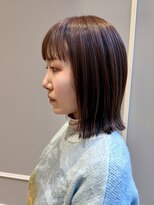 ネオリーブギンザ 銀座店(Neolive GINZA)&nbsp;白髪ぼかしアンブレラカラー×ストレートボブ　30代　銀座