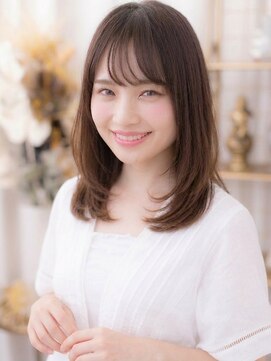 カバーヘアアンドスパ ブリス 浦和(COVER HAIR&SPA bliss) オリーブベージュブリーチなしメテオストレートレイヤー20代c9