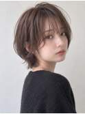 シースルーバング×ショート×ウルフ
