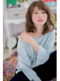 洗いっぱなしみたいな**束感ミディ**b