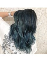 ノア ヘアデザイン 町田店(noa Hair Design)&nbsp;バレイヤージュ×コバルトブルーのオーシャン