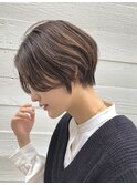 ココアブラウン　ミルクティーブラウン　20代　ショートボブ