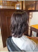ラベンダーピンク【ウルフレイヤー×無造作カール】20代30代40代