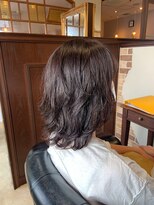 アドラーブル 女池店(adorable) ラベンダーピンク【ウルフレイヤー×無造作カール】20代30代40代